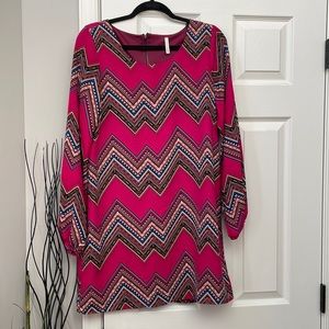 Sage Long Sleeve Shift dress